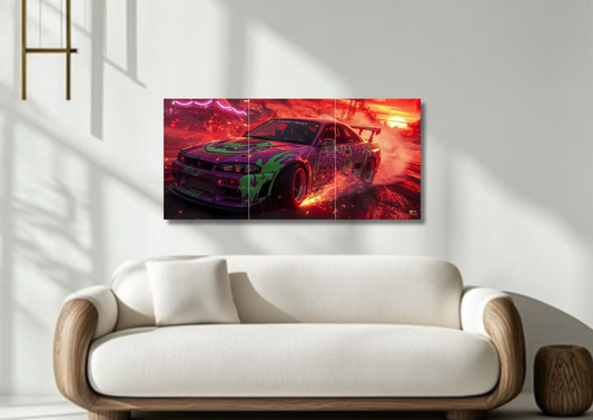 Drift Inferno // Split Poster // A4 & A3