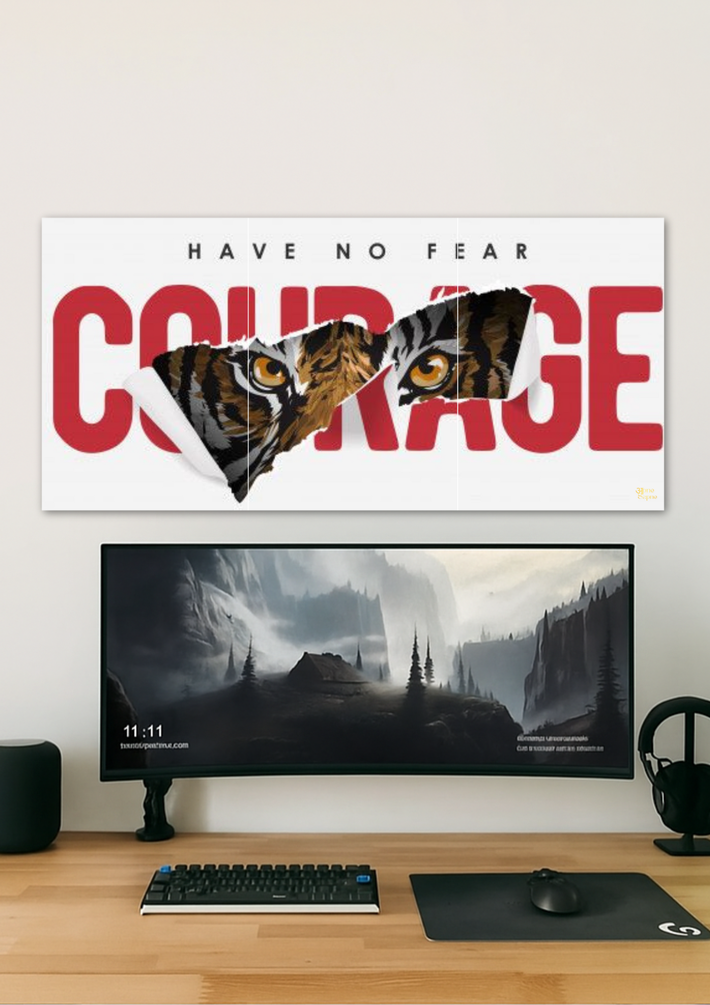 Courage Poster // split poster // A4 and A3