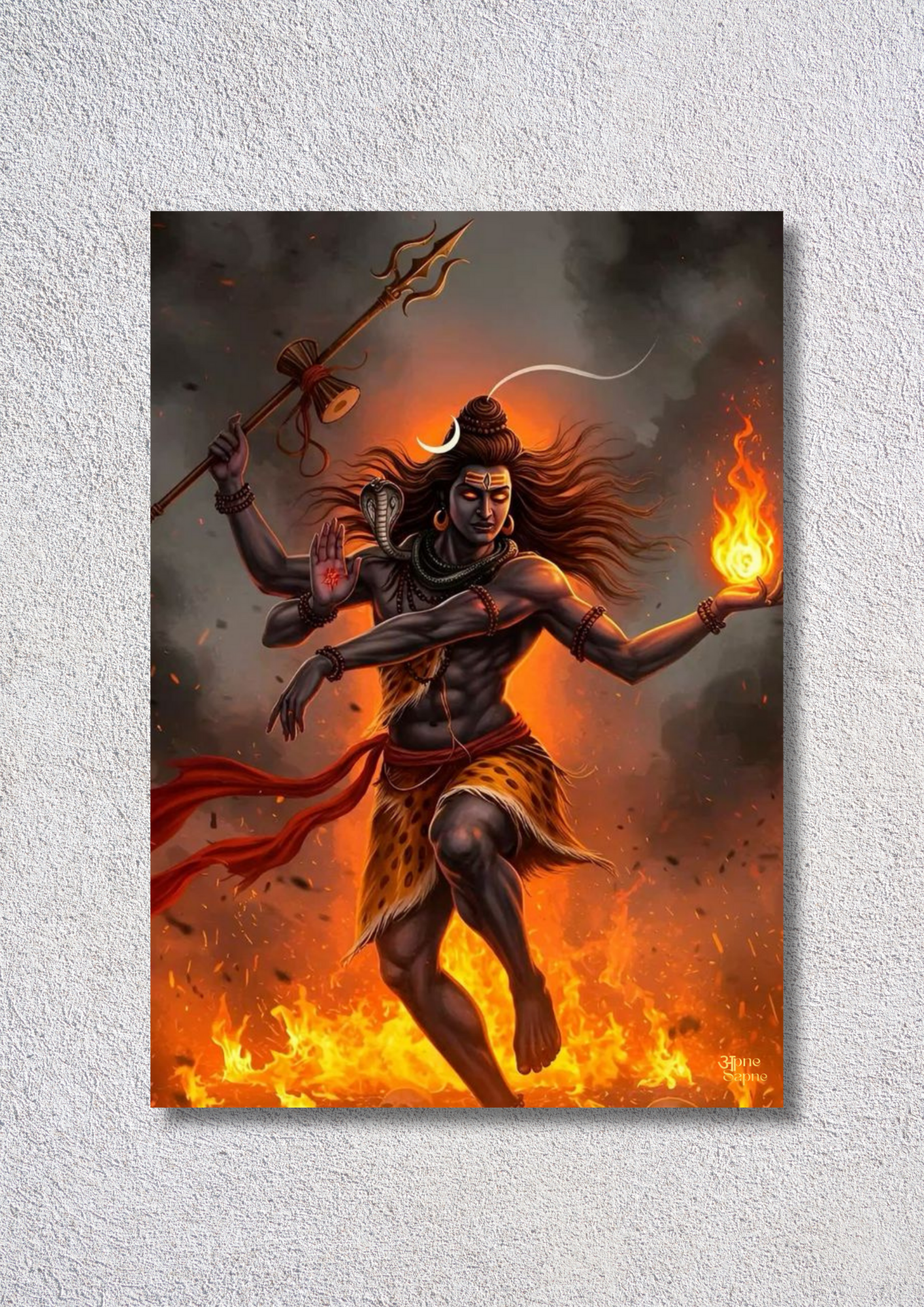 Mahakal Angry // poster // a4 and a3