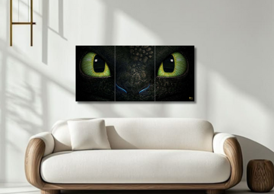 Dragon Eyes Poster // split poster // A4 and A3