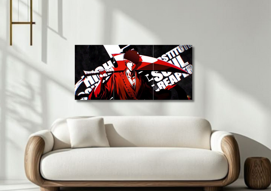 Bleach Ichigo Kurosaki // Split Poster // a4 and a3