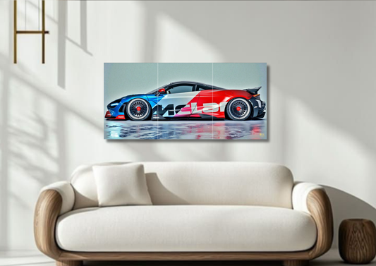 Maclaren Race Car Poster // split poster // A4 and A3