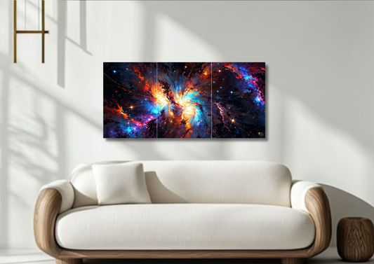 Galaxy Explosion Poster // Split Poster // A4 and A3