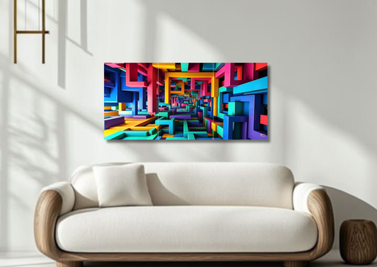 Geometric Abstract Poster // Split Poster // A4 and A3