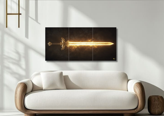 Golden Sword Poster // Split Poster // A4 and A3