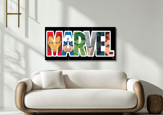 Marvel Superheroes Poster // Split Poster // A4 and A3