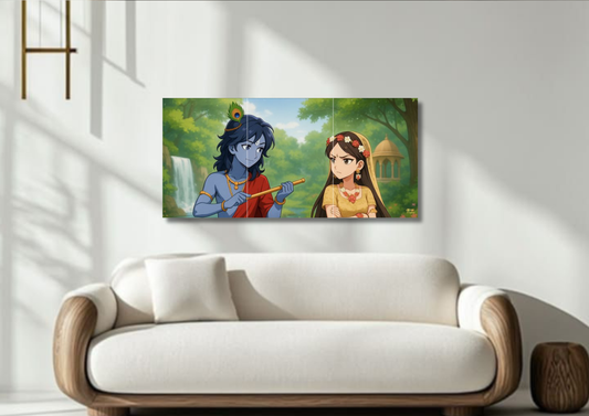 Krishna Radha Poster // Split Poster // A4 and A3