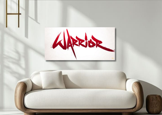 Warrior Typography Poster // Split Poster // A4 and A3