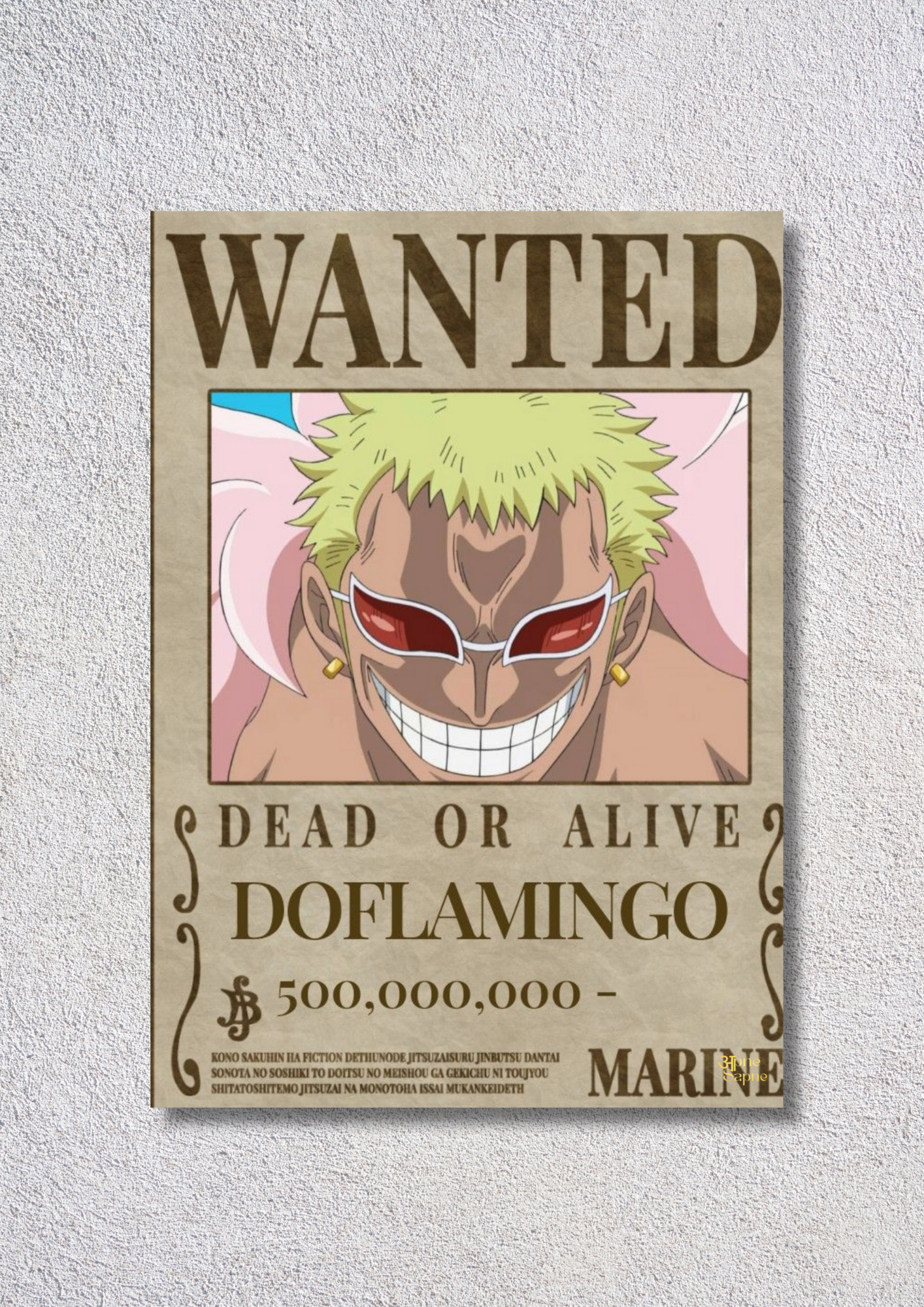 Wanted Doflamingo // poster // a4 and a3