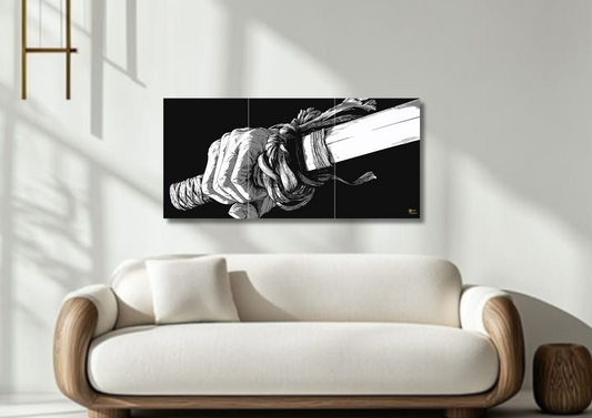 Sword Grip Poster // Split Poster // A4 and A3