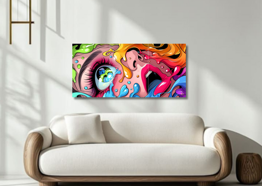 Abstract Psychedelic Poster // Split Poster // A4 and A3