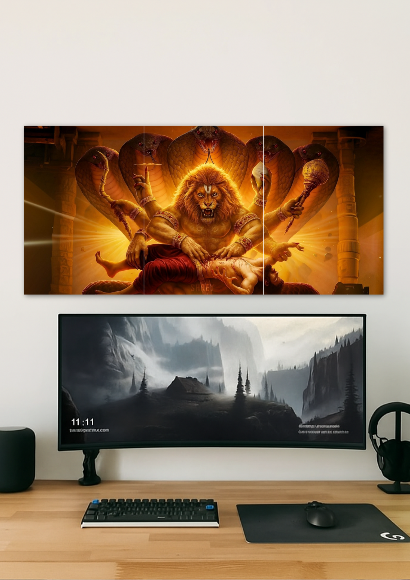 Lord Narsimha Wall // poster // a4 and a3