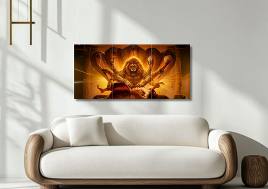 Lord Narsimha Wall // split poster // a4 and a3