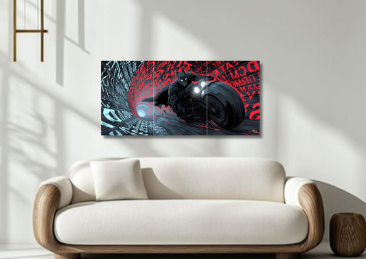 Batman Riding // split poster // a4 and a3