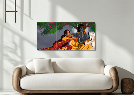 Radha Krishna // split poster // a4 and a3