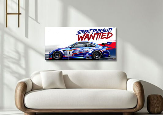 Mitsubishi Lancer X Racing Car // split poster // a4 and a3