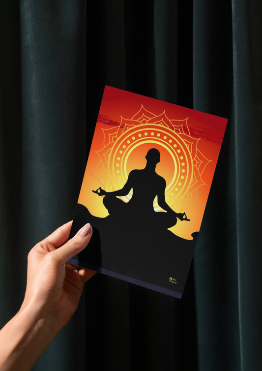 Meditation yoga wall // poster // a4 and a3
