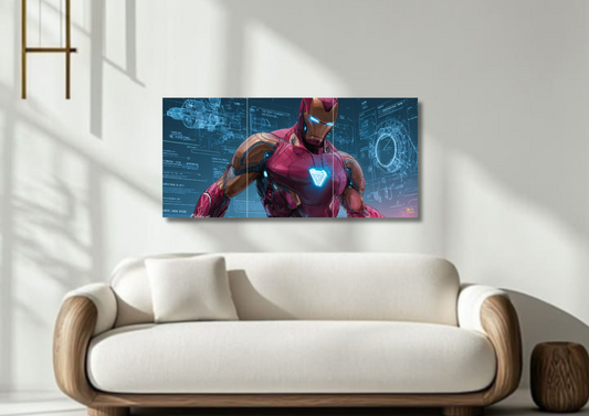 Iron Man Mask Close-up // Split Poster // A4 and A3