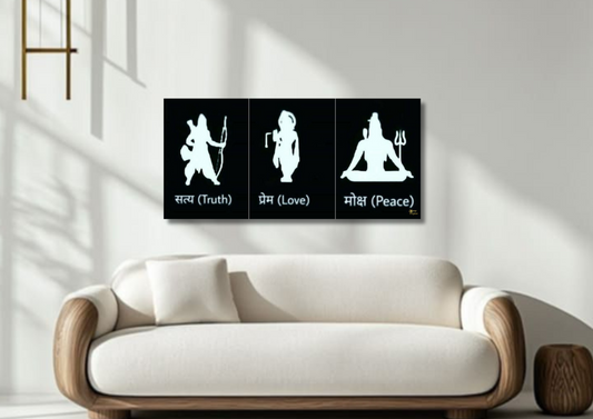 Satya/Prem/Moksh- // split poster // a4 and a3