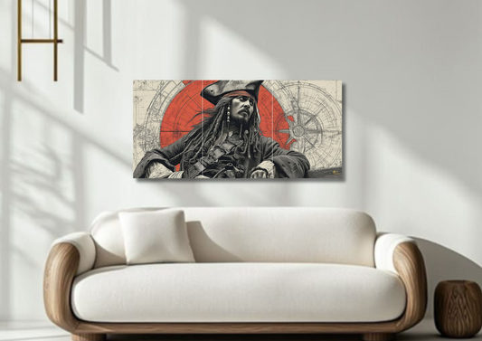 Pirate Captain Wall // split poster // a4 and a3