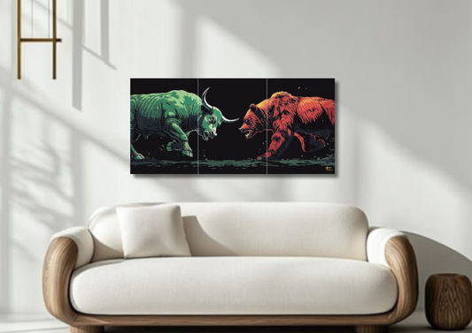 Market Clash // Split Poster // A4 & A3