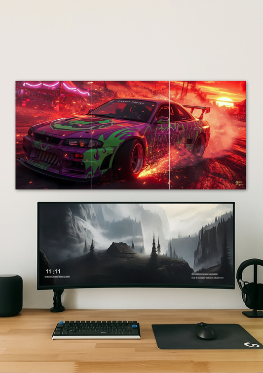 Drift Inferno // Split Poster // A4 & A3