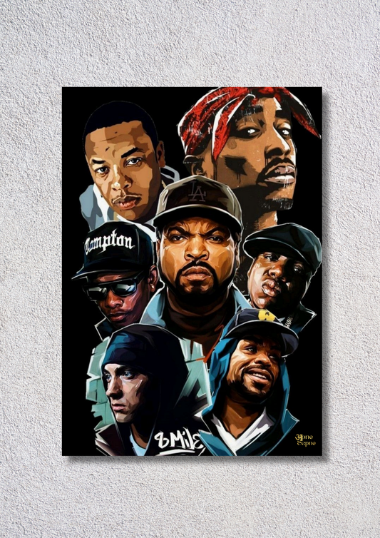 Legendary Hip Hop Rappers // poster // a4 and a3