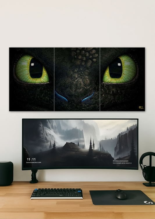 Dragon Eyes Poster // split poster // A4 and A3