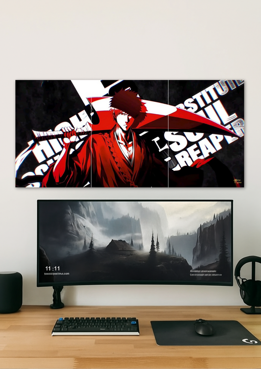 Bleach Ichigo Kurosaki // Split Poster // a4 and a3