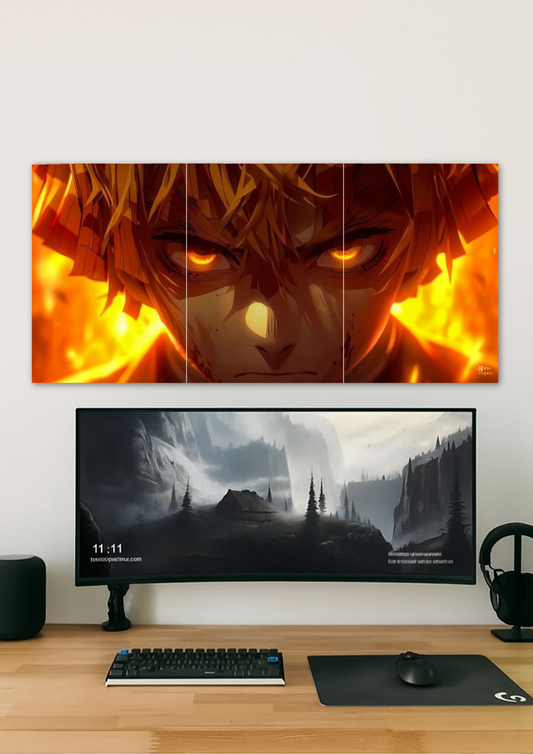 Fire Rage Poster // split poster // A4 and A3