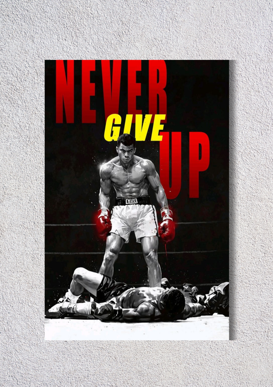 Never Give Up Inspiring // poster // a4 and a3