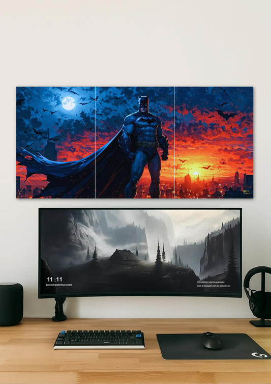 Batman Dark Knight Sunset Cityscape // poster // a4 and a3