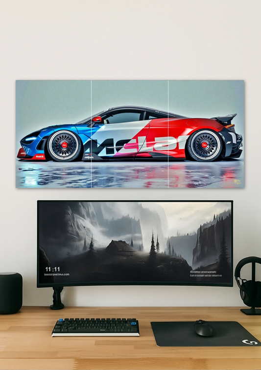 Maclaren Race Car Poster // split poster // A4 and A3
