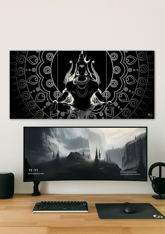 Shiva Symbol Poster // Split Poster // A4 and A3