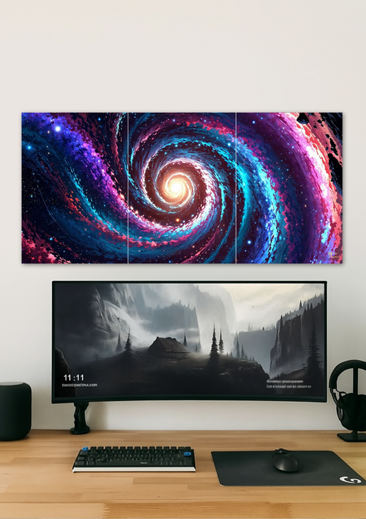 Psychedelic Space Poster // Split Poster // A4 and A3