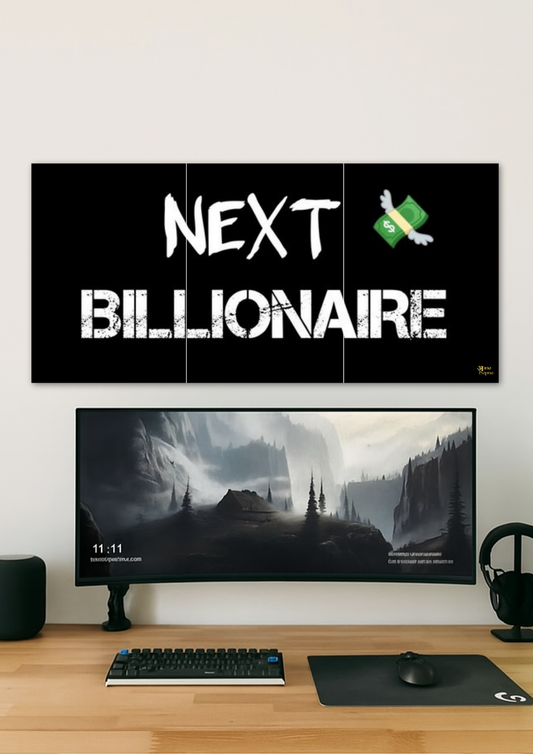 Next Billionaire Poster // Split Poster // A4 and A3