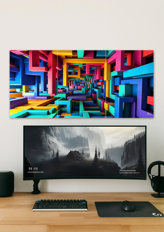 Geometric Abstract Poster // Split Poster // A4 and A3