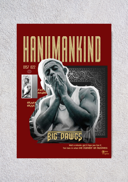 Hanumankind // poster //  a4 and a3