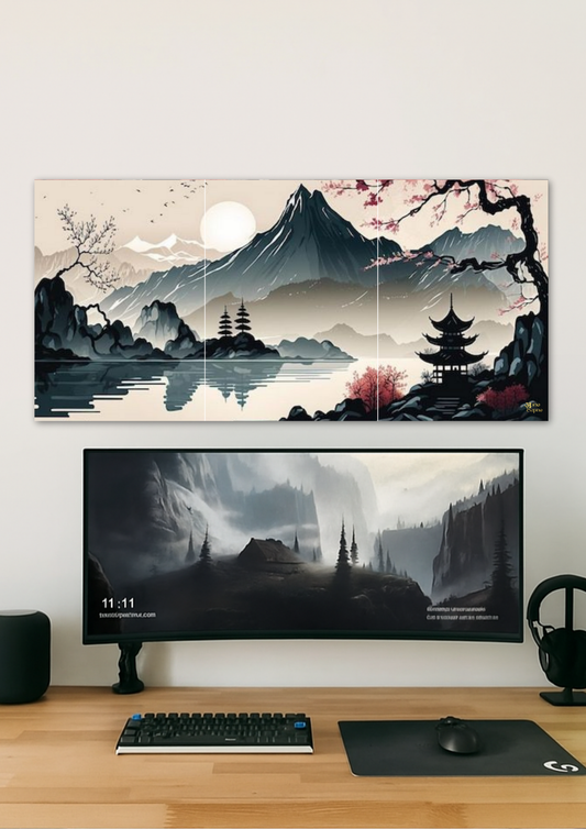 Japanese Landscape Poster // Split Poster // A4 and A3