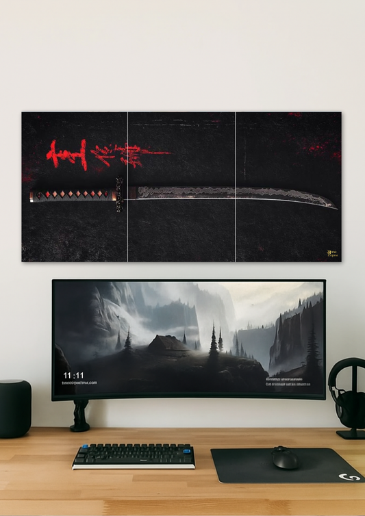 Samurai Sword Poster // Split Poster // A4 and A3