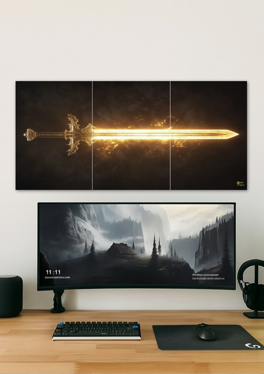 Golden Sword Poster // Split Poster // A4 and A3