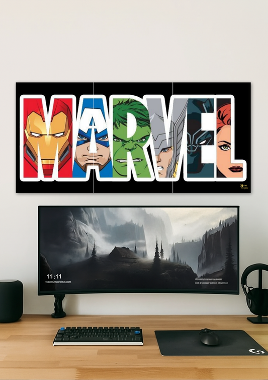 Marvel Superheroes Poster // Split Poster // A4 and A3