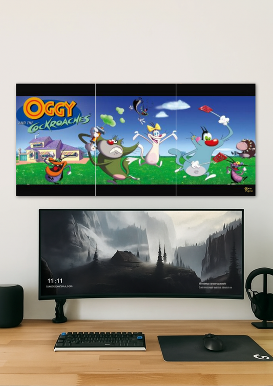 Oggy & Friends Poster // Split Poster // A4 and A3