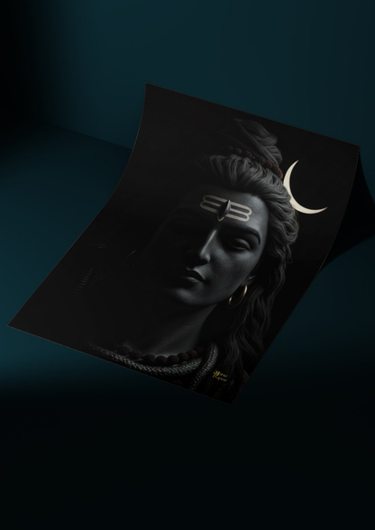 Lord shiva dark aesthetic // poster // a4 and a3