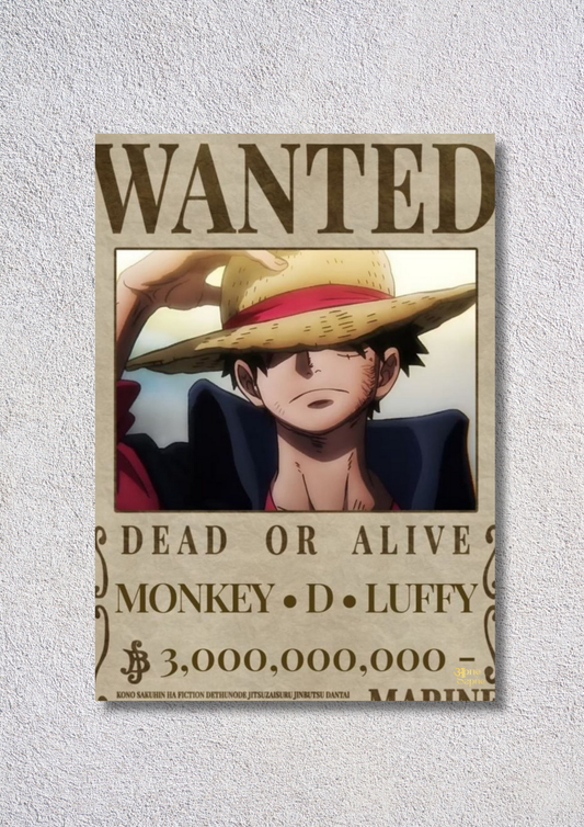 Wanted Luffy – // Poster // A4 and A3