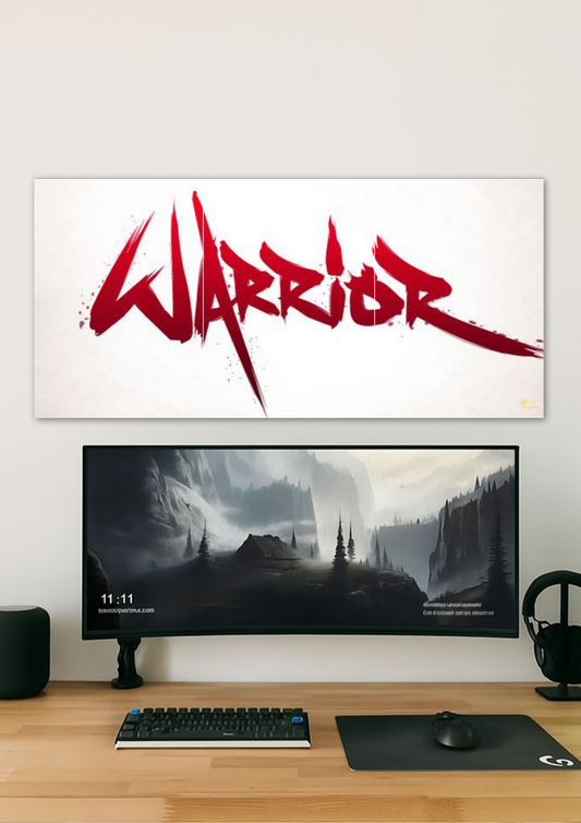 Warrior Typography Poster // Split Poster // A4 and A3