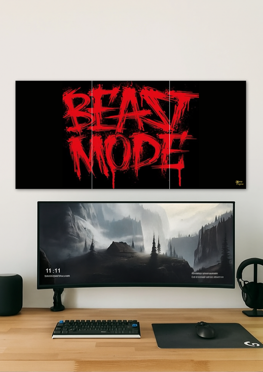 Beast Mode Poster // Split Poster // A4 and A3