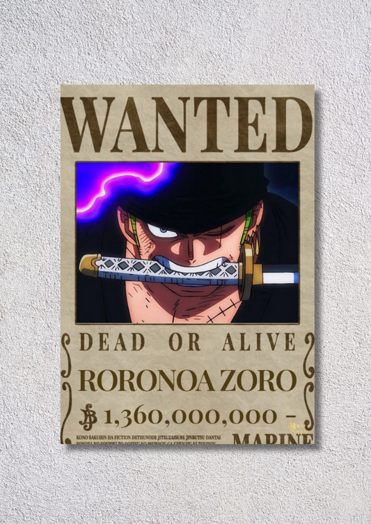 Wanted Zoro – // Poster // A4 and A3
