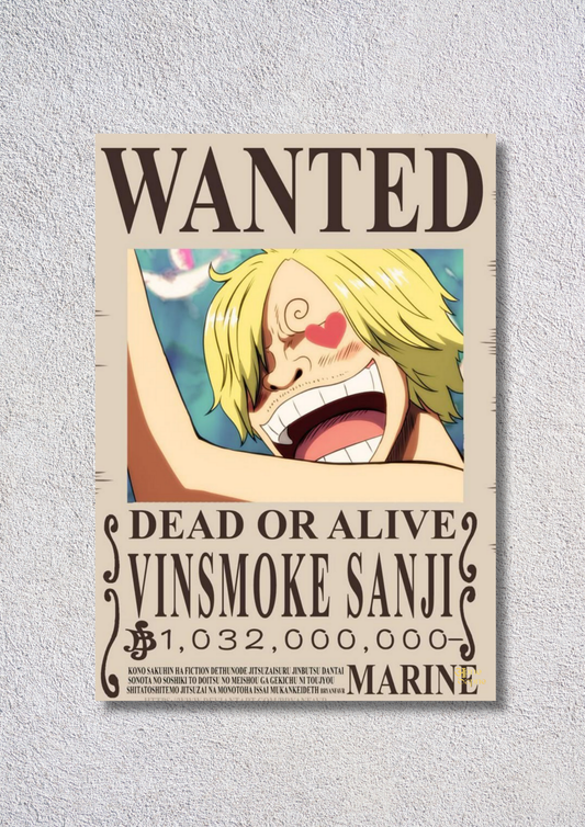 Wanted Sanji // poster // a4 and a3