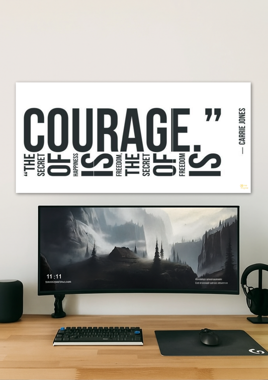 Courage Quote Poster // Split Poster // A4 and A3